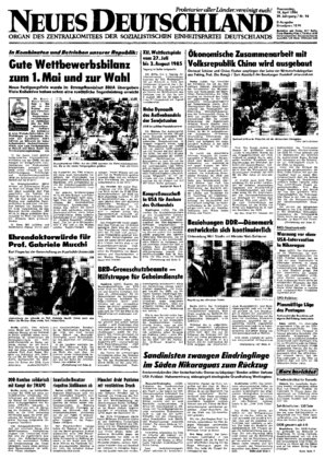 Titelseite vom 19.04.1984